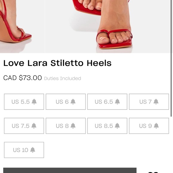 Dollskill Red US 6 Vegan Patent Leather Stiletto Heels BNIB - Picture 5 of 15